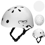 Momi mimi - casque enfant v�lo scooter - tour de t�te 47 - 58 cm - abs eps - mentonni�re r�glable - blanc ...