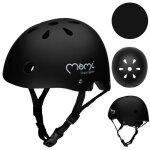 Momi mimi - casque enfant v�lo scooter - tour de t�te 47 - 58 cm - abs eps - mentonni�re r�glable - noir ...