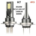 Momotou 4 x ampoule led h7 - 4x30w 26000lm 6000k blanc phares pour voiture et moto - remplace les lampes ...