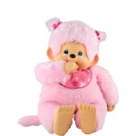 Peluche - bandai - monchhichi - sakura pinky - 80 cm - douceur et tendresse