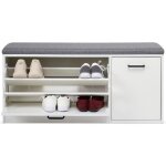Mondeer banc � chaussures - meuble de rangement pour chaussures coussin rembourr� en bois pou entr�e ...