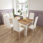 Mondeer - ensemble table  manger avec 6 chaises table  manger table  cuisine pour salle  manger cuisine ...