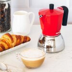Cafetire italienne - monix - induction inox - 6 tasses - aluminium et inox - poigne rsistante  la ...