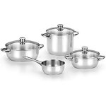 Monix optima 2 batterie de 4 pices en acier inoxydable 18 / 10 compatible avec tout type de cuisson ...