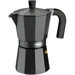 Cafetire italienne - monix - vitro noir - 3 tasses - aluminium - design ergonomique