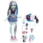 Monster high - frankie stein - poupe avec animal cheveux noirs et bleus hhk53