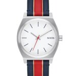 Montre blanche raye time teller pour homme