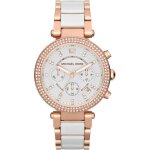 Montre bracelet femme michael kors parker mk5774 - chronographe - quartz - analogique - acier rose