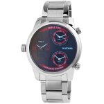 Montre bracelet - raptor - fox - acier inoxydable - cadran bleu - 47 mm