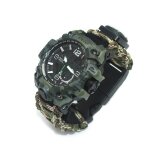Montre - bracelet de survie en plein airsports durgence avec paracord boussole thermom�tre sifflet tournevis ...
