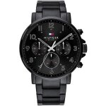 Montre bracelet - tommy hilfiger - dorrj - cadran noir - acier inoxydable - multifonction