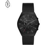 Montre chronographe - skagen - skw6843 - cuir noir - �tanch�it� 3 atm - quartz
