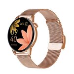 Montre connecte fw58 vanad pro ip68 avec bracelet en maille milanaise maxcom dore