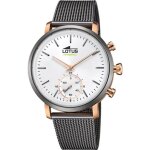 Montre connect�e - lotus - smartime hybrid - bicolore anthracite et pvd rose - �tanche 10atm - bracelet ...