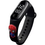Montre enfant digital luminous touch bracelet - rokoo - spiderman - noir - multicolore