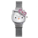Montre - femme - enfant - motif - chat hello kitty - acier inoxydable - cadran 32 mm - bracelet 22 cm ...