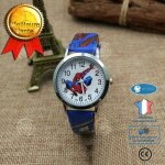 Montre enfant - inn� - spiderman - bleu - simili cuir - affichage analogique