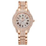 Montres femmes de marque 2022 haut de luxe diamant dor rose bracelet quartz tanche bijoux magnifique ...