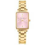 Montre femme ariane cadran rose bracelet acier dor