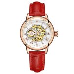 Montres femmes automatique mécanique de marque de luxe cadran squelette avec chiffres romains bracelet ... Montres femmes automatique mécanique de marque de luxe cadran squelette avec chiffres romains bracelet ...