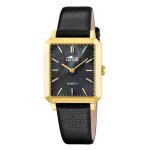 Montre femme bracelet acier - lotus - montre femme lotus rectangulaire cuir noir