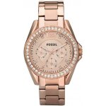 Montre femme - fossil - riley es2811 - quartz - analogique - acier inoxydable plaqu� or