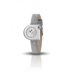 Montre femme lip mach 2000 mini - acier cuir gris paillet - etancheit 3 atm