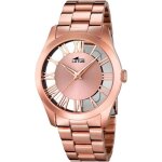 Montre femme - lotus - 18124 / 1 - acier plaqu or rose - tanche 50m - cadran transparent