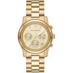 Montre - michael kors - runway - acier inoxydable dor� - chronographe - 38 mm
