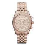 Montre femme - mkors - lexington mk5569 - sport - quartz - acier inoxydable plaqu or