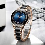 Montre femmes mode quartz impermable montres pour femmes acier inoxydable bracelet montre pour fille ...