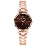 Montre femme multiples doré - rose cadran chocolat bracelet acier doré - rose 14 mm Montre femme multiples doré - rose cadran chocolat bracelet acier doré - rose 14 mm