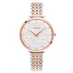 Montre femme pierre lannier 053j701 boitier rond acier or rose bracelet acier bicolore femme