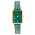 Montre femme ariane cadran vert bracelet cuir vert