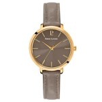 Montre femme - pierre lannier - chouquette - acier doré - cuir marron - Étanchéité 30m Montre femme - pierre lannier - chouquette - acier doré - cuir marron - Étanchéité 30m