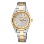 Montre femme - seiko - seiko classique acier bicolore - 298 mm - cadran avec dateur - mouvement quartz ...