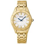 Montre femme - seiko - mujer srz434p1 - dor - blanc - rond - quartz