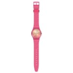 Montre femme swatch chrysanthemum - bracelet silicone / plastique - couleur rose Montre femme swatch chrysanthemum - bracelet silicone / plastique - couleur rose