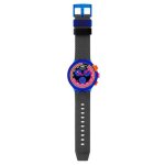 Montre femme - swatch - neon party to the max - silicone et plastique - chronographe xxl - vintage