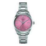 Montre femme - tissot - pr100 - acier - cadran rose - tanchit 10 atm