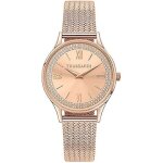 Montre femme - trussardi - t - star - 34 mm - acier pvd or rose - rsistance 5 atm
