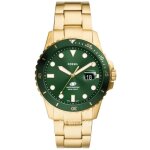 Montre fossil - hommes - fs6030 - dor� acier inoxydable - 42 mm - vert - bracelet acier - 10 bar