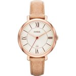 Montre - fossil - jacqueline es3487 - bracelet cuir camel - couleur marron - femme