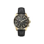 Montre - guess - w0171g3 - acier inoxydable - chronographe - cuir crocodile noir