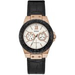 Montre - guess - w0775l9 - cuir noir - dateur - chic femme