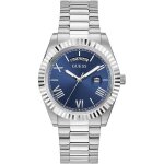Montre - guess - guess watches gents - analogique - argent - cadran bleu - 42mm