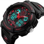Les montres hommes 2021 sports led numérique analogique étanche noir rouge - cadeau de noël Les montres hommes 2021 sports led numérique analogique étanche noir rouge - cadeau de noël