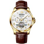 Montre homme automatique mcanique multifonction chronographe sport affichage du calendrier bracelet ...