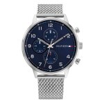 Montre - tommy hilfiger - leonard - acier inoxydable - �tanch�it� 5 atm - cadran bleu