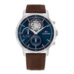 Montre homme bracelet cuir - tommy hilfiger - montre tommy hilfiger cadran acier bracelet cuir